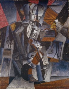 音乐家》，1914年。 作者 路易·马可西西斯（Louis Marcoussis）