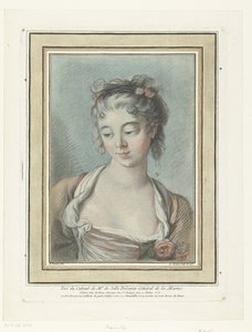 年轻女子半身像
头饰 作者 weduwe François Chéreau (II)
