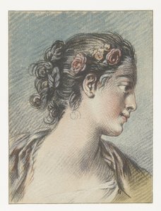 年轻女子半身像
少女头像 作者 Louis Marin Bonnet（可能）