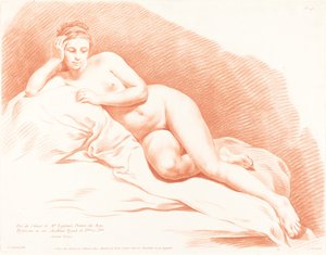 躺着的女性裸体，1771年。