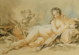 维纳斯在弗朗索瓦·布歇（Francois Boucher）之后休息； Le Repos de Venus，后弗朗索瓦·布歇（Francois Boucher），1774年 作者 路易·马林·邦内特