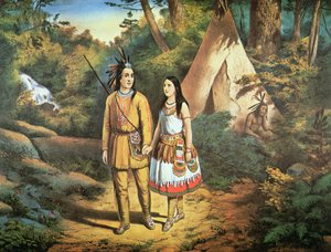 Hiawatha 的婚礼（彩色石版画）