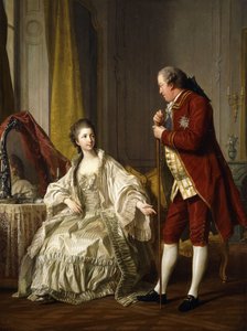 侯爵和侯爵夫人马里尼的双重肖像，1769年 作者 路易斯·米歇尔·范·卢