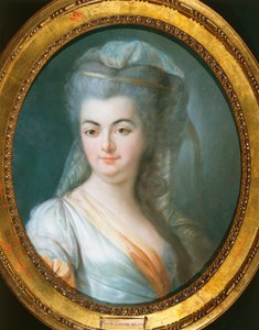 路易斯-米歇尔-凡-卢（1707-1771）的蒙面女子肖像，羊皮纸上的粉彩画 作者 路易斯·米歇尔·范·卢