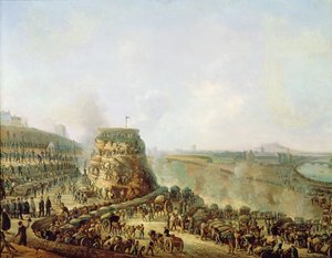 拿破仑三世皇帝（1808-73）和欧仁妮皇后（1829-1920）参观了1867年的Chaillot山 作者 路易斯·穆林