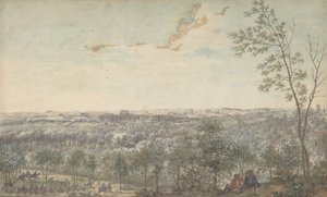 从西南方向看到的凡尔赛，1779年。 作者 路易斯·尼古拉斯·德·莱斯皮纳斯