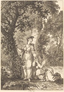 La fiancee du roi de Garbe: The tree 作者 让奥诺雷·弗拉戈纳尔 (Jean Honoré Fragonard) 之后的 Louis Petit