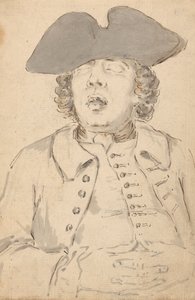 Man Asleep with his Mouth Wide Open and Hands Crossed   1436051   zh       chinese Successfully Translated  Original: Add MS 15508 [Drawing no.12] A Maori bartering a crayfish with an English naval officer, Drawings Illustrating Captain Cooks First Voyage  作者 路易·菲利普·博塔德