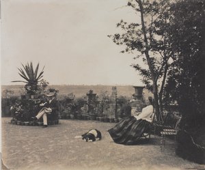 无题男女放松，c。 1854年。 作者 路易·皮埃尔·西奥菲勒·杜波依斯·德·内豪特