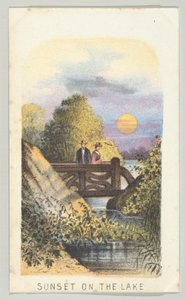 湖上日落，出自《纽约中央公园的风景》系列，第2部分，1864年。