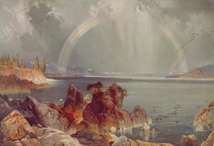 黄石湖，1875年（彩色石版画）