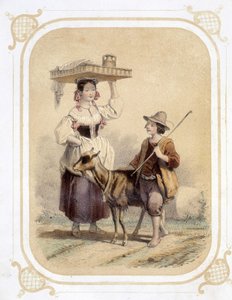 意大利人和农民牧羊人--载于《年轻的旅行者专辑》，由路易-拉萨尔插图 作者 路易斯·西蒙·拉萨尔