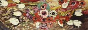 海葵和白色郁金香；海葵 et Tulipes Blanches 作者 路易斯·瓦尔塔特
