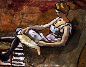 思想者》，约 1916 年（油画） 作者 路易斯·瓦尔塔特