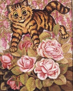 躲在玫瑰丛中的小猫 作者 路易·韦恩