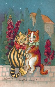 幽默猫明信片（彩色石版印刷） 作者 路易·韦恩