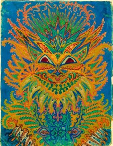 万花筒猫：蓝色猫图案 作者 路易·韦恩