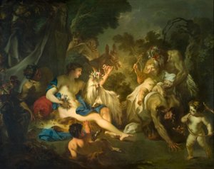巴克斯的婴儿期，约 1700-10 年（布面油画）
