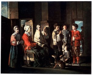 参观祖母，1645年。 作者 路易·勒·奈恩