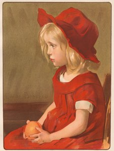 带着橘子的女孩，1899年。 作者 路易丝·弗罗茨瓦夫