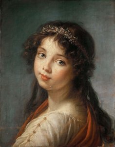 画家女儿让娜-露西-路易丝（Jeanne-Lucie-Louise, dite Julie）的肖像，1792 年。 作者 伊丽莎白·路易丝·维吉·勒布朗