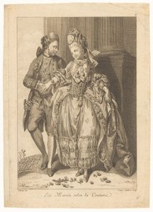 Les Mariées selon la Coutume（物品上的标题）
爱的诞生》（系列名称） 作者 路易丝·加拉德
