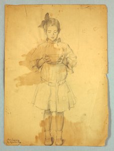拿着碗的女孩 作者 路易丝·豪兰·考克斯