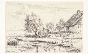 有农舍的风景 作者 路易丝·拉文·汉森