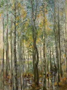 一片森林施塔恩贝格湖的洪水 作者 洛维斯·科林斯（Lovis Corinth）