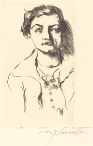 一个年轻女人的肖像 - Anneliese Halbe，1918年。 作者 洛维斯·科林斯（Lovis Corinth）