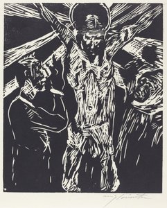 Christus am Kreuz 《受难记》，1919年。 作者 洛维斯·科林斯（Lovis Corinth）