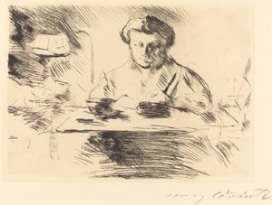 Die Gattin 艺术家的妻子，1918年。 作者 洛维斯·科林斯（Lovis Corinth）