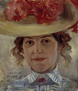 戴草帽的哈尔贝夫人 作者 洛维斯·科林斯（Lovis Corinth）