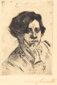 Frauenkopf女人头像，1911年。 作者 洛维斯·科林斯（Lovis Corinth）