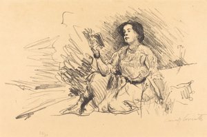 阅读女孩（女孩阅读） 作者 洛维斯·科林斯（Lovis Corinth）