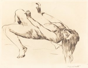 躺着的女性裸体。约瑟和波提乏的研究》，1915年。