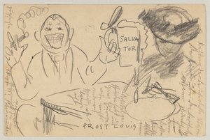 Lovis Corinth 致 Carl Strathmann：明信片，1903 年 3 月 13 日邮戳 作者 洛维斯·科林斯（Lovis Corinth）