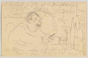 Lovis Corinth 致 Carl Strathmann：明信片，1907 年 9 月 13 日邮戳 作者 洛维斯·科林斯（Lovis Corinth）