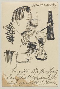 Lovis Corinth 致 Carl Strathmann：明信片，1903 年 4 月 20 日邮戳 作者 洛维斯·科林斯（Lovis Corinth）