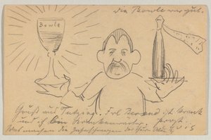 Lovis Corinth 致 Carl Strathmann：明信片，1902 年 9 月 22 日邮戳 作者 洛维斯·科林斯（Lovis Corinth）