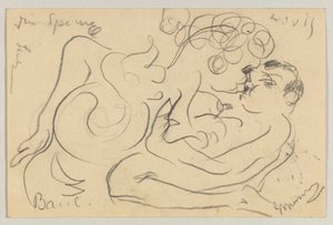 Lovis Corinth 致 Carl Strathmann：明信片，1908 年 3 月 25 日邮戳 作者 洛维斯·科林斯（Lovis Corinth）