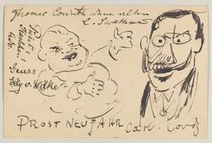 Lovis Corinth 致 Carl Strathmann：明信片，1904 年 12 月 27 日邮戳 作者 洛维斯·科林斯（Lovis Corinth）
