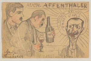 Lovis Corinth 致 Carl Strathmann：明信片，1896 年 9 月 28 日邮戳 作者 洛维斯·科林斯（Lovis Corinth）