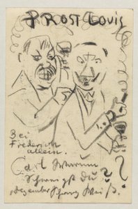 Lovis Corinth 致 Carl Strathmann：明信片，1907 年 10 月 30 日邮戳 作者 洛维斯·科林斯（Lovis Corinth）