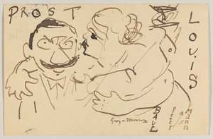 Lovis Corinth 致 Carl Strathmann：明信片，1908 年 12 月 9 日邮戳 作者 洛维斯·科林斯（Lovis Corinth）