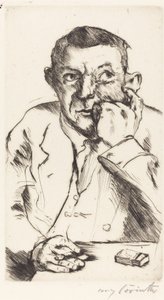 吸烟男人的肖像（举起手臂的男人肖像） 作者 洛维斯·科林斯（Lovis Corinth）