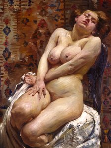 娜娜，女性裸体 作者 洛维斯·科林斯（Lovis Corinth）