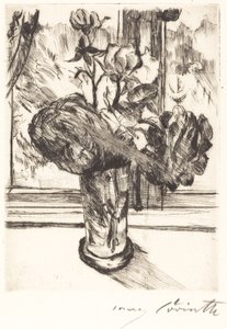 水杯中的玫瑰 (Roses in a Glass of Water) 作者 洛维斯·科林斯（Lovis Corinth）
