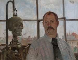 骷髅自画像 作者 洛维斯·科林斯（Lovis Corinth）