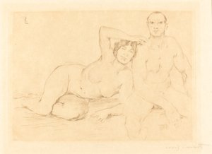 两个人（两个人的裸体） 作者 洛维斯·科林斯（Lovis Corinth）